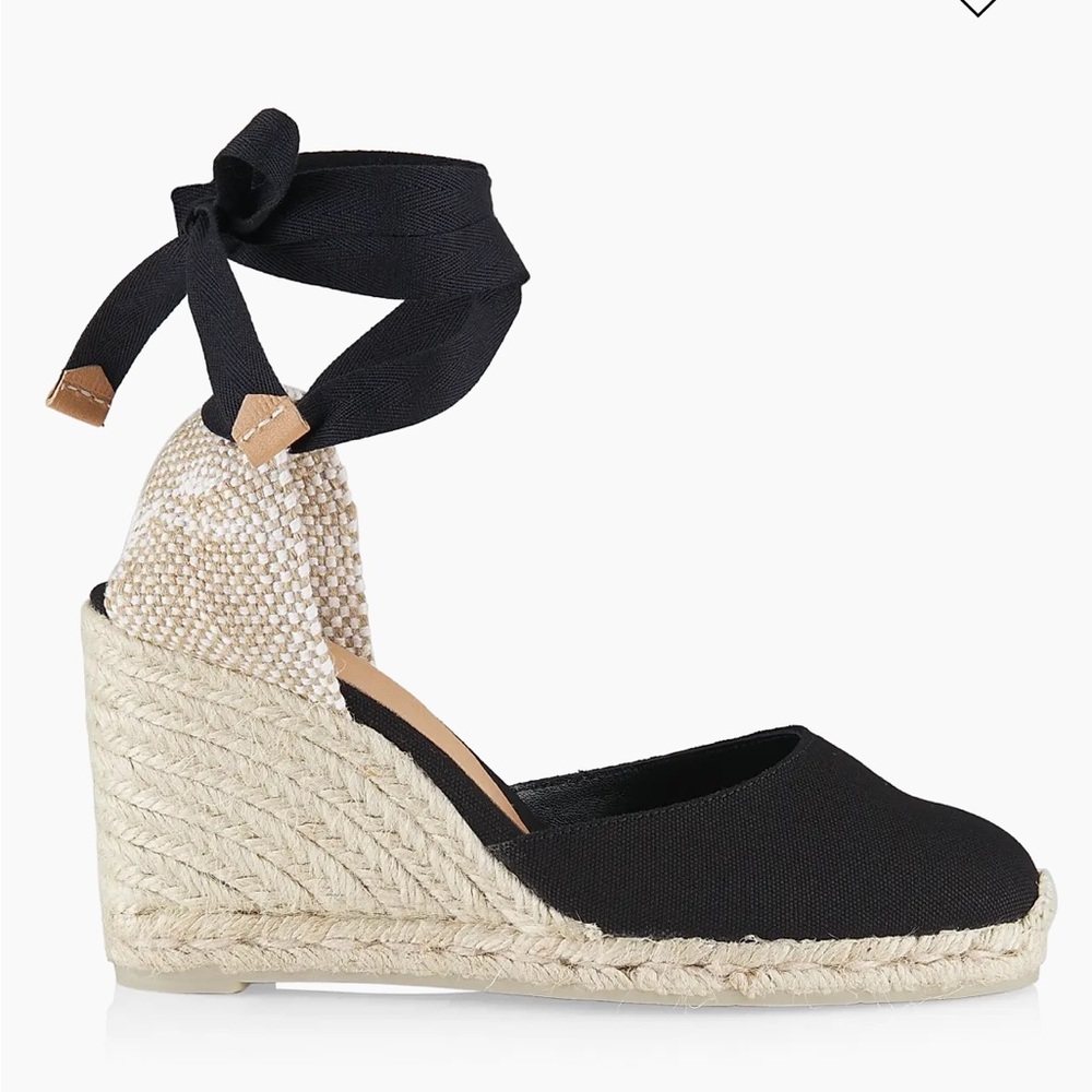 Castaner Chiara Ankle Tie Wedge Espadrille Sandals Size 38 US 8